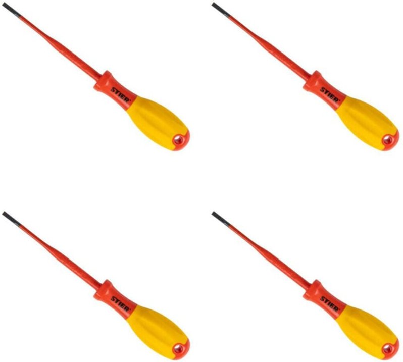 Schlitz-Schraubendreher slimVDE+ Set, 3,5x0,6 4,0x0,8 5,5x1,0 6,5x1,2 mm (4-tlg.) - Stier