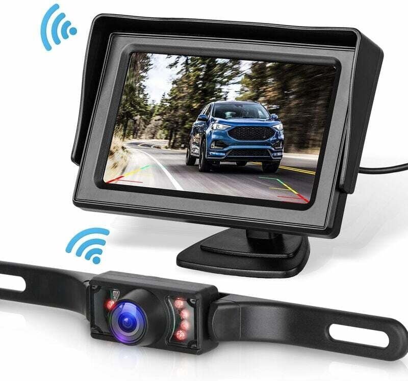 Kabelloses Rückfahrkamera-System-Kit für Auto/LKW/Van/Van/Wohnmobil, 4,3-Zoll-Monitor, Rückfahrkamera-System