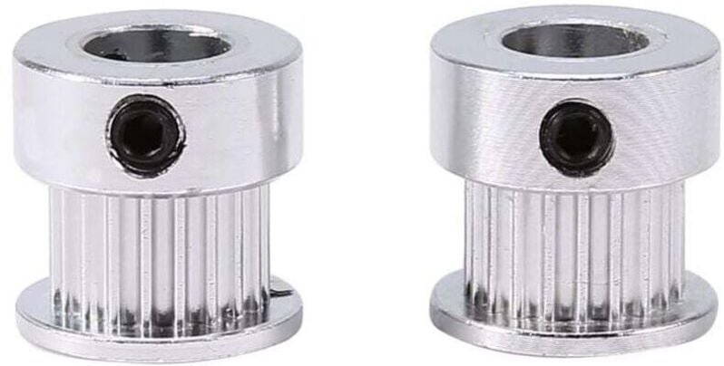 XVX - 2 Stück GT2 20 Zähne 8 mm Riemenscheibe Zahnriemenscheibe Aluminiumlegierung Zahnriemenscheibe Zahnräder für 3D-Dr...