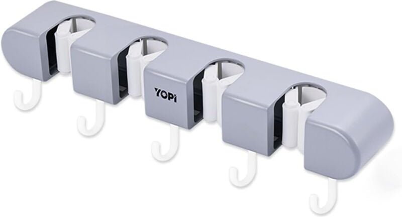 Wandmontierter Besenhalter, Mopphaken, Besenaufbewahrung, selbstklebender Mopphalter, für Badezimmer, Küche, Büro, Schra...