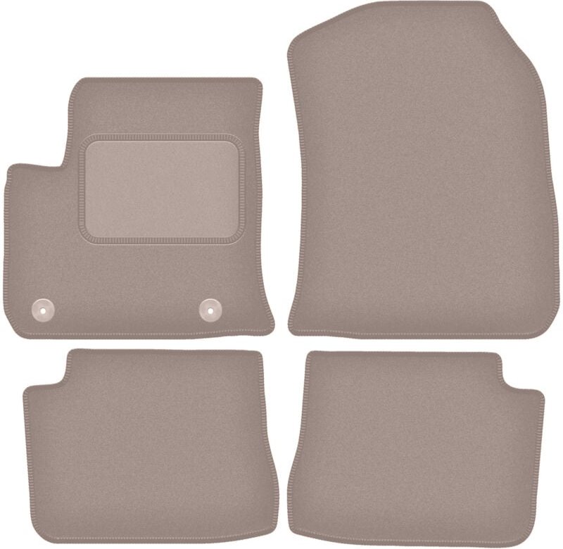 Beige Veloursmatten für: Skoda e-Citigo Schrägheck (2019-)