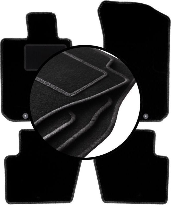 Komplettset Veloursmatten für: Honda Legend IV Limousine (2004-2012)