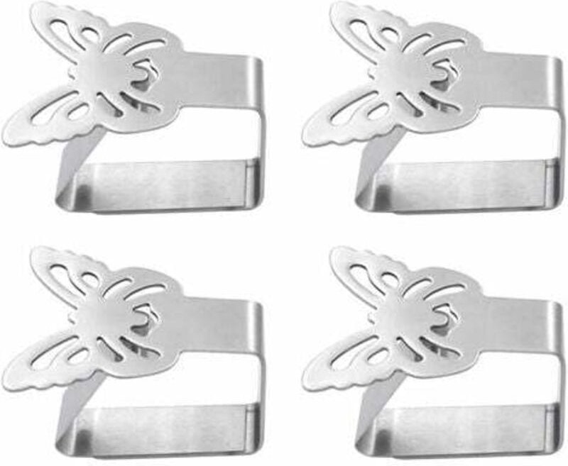 Packung Edelstahl Tischdeckenklammern Tischdeckenklemmen Tischdeckenhalter Bezüge (Schmetterling)