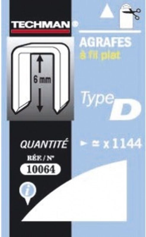 6 mm Klammern - Typ D Techman