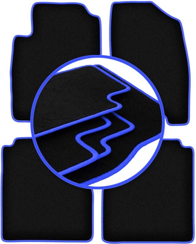 CARLUX-BLUE Auto-Fußmatten für: Nissan Navara III D40 Pickup (2005-2011)