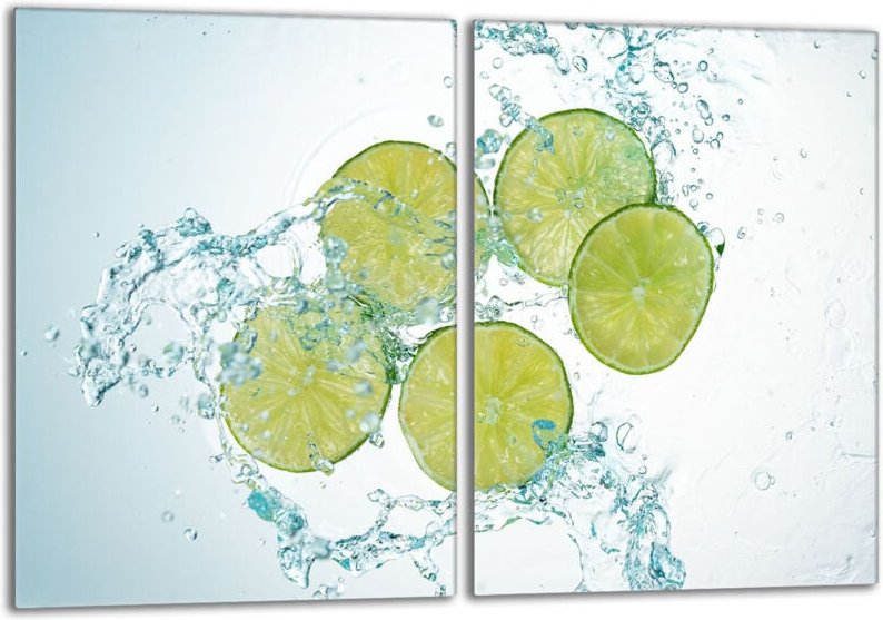 Glasschutzplatte für Herd 2x40x52 Lime