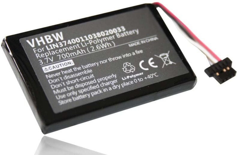 Vhbw - Akku kompatibel mit Navigon vw / Volkswagen 70/71 vw up gps Navigation Navi (700mAh, 3,7V, Li-Polymer)