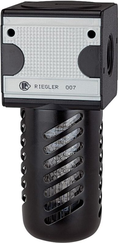 Aktivkohlefilter »multifix«, PC-Behälter, Schutzkorb, bg 1, g 1/4 - Riegler