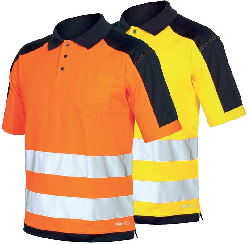 Industrial Starter - hv Polo Shirt 08190 Arbeitspolo mit hoher Sichtbarkeit - xxl - Orange