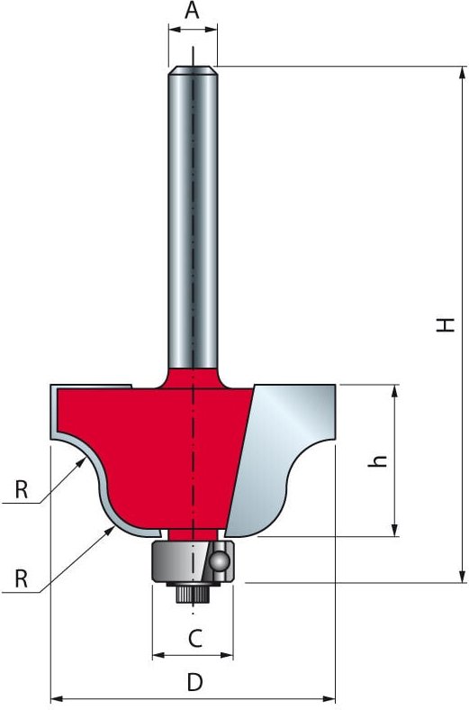 Klassischer römischer Tüllenbohrer Freud 35 H18,5/60,5 Q8 Z2 - F03FR01809 -38-10208P