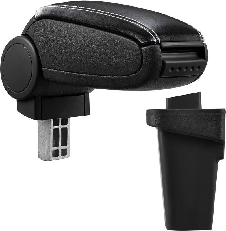 Mittelarmlehne Ford Focus 3. Gen. mit Staufach Kunstleder Schwarz mit weißen Nähten pro.tec