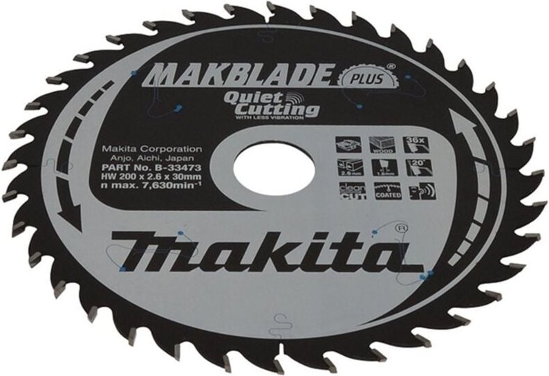 Sägeblatt makblade+ 200x30x36Z - Makita