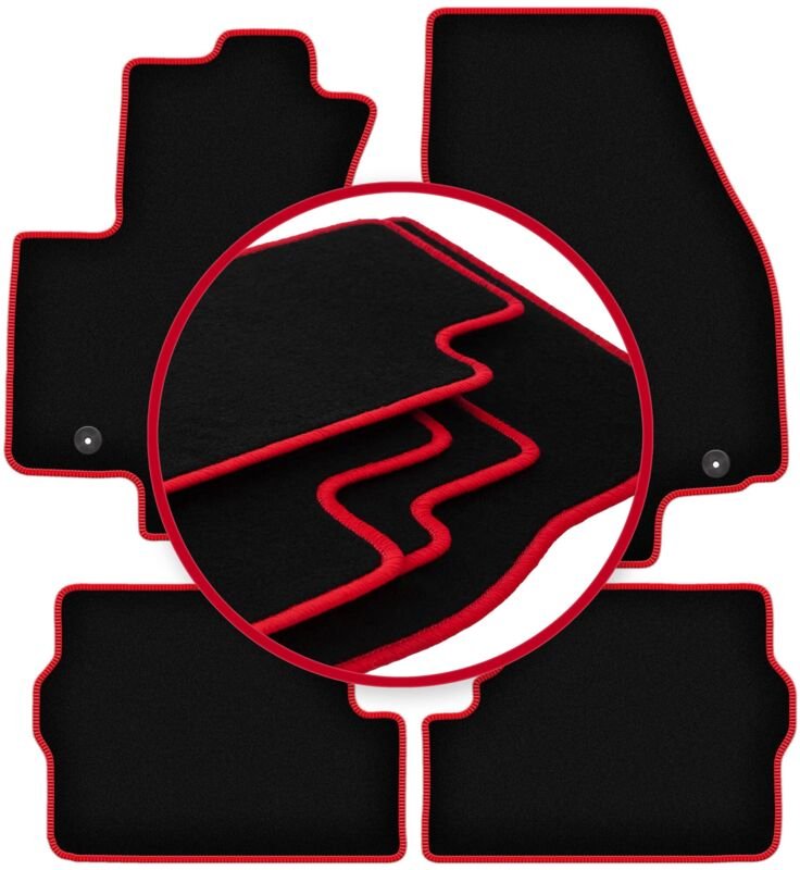 CARLUX-RED Autofußmatten für: Opel Zafira A Minivan (1999-2005)