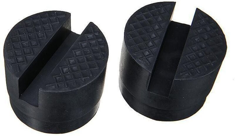 (Schwarz, 2 Stück) Gummiblockpolster, Auto-Hydraulikwagenheber-Polster, Wagenheber, solide Autohebebühne, schützt den Un...
