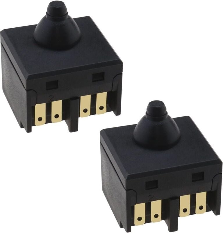 2 Stück Winkelschleiferschalter für 100 mm 4-Zoll-Winkelschleifer, Druckknopf-Netzschalter, Ersatz für tragbares Elektro...