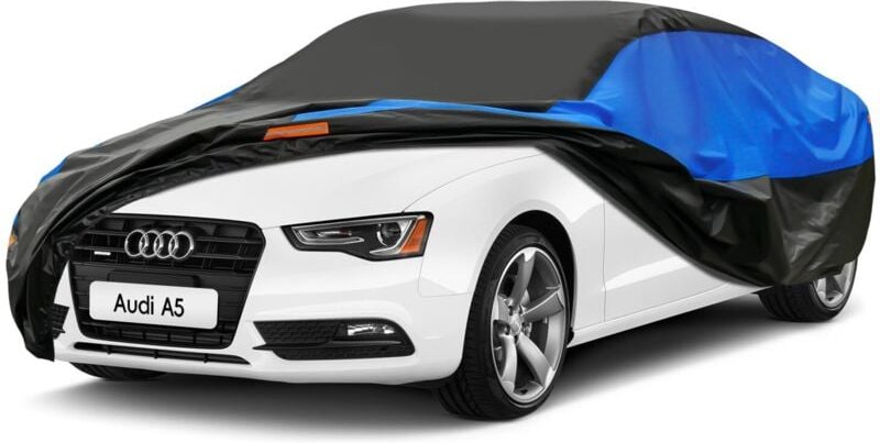 Atmungsaktive und wasserdichte Autoabdeckung für jedes Wetter, Autoplane Anti-UV-Schutz gegen Staub und Regen, universel...
