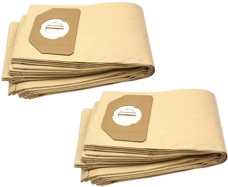 20x Staubsaugerbeutel kompatibel mit Quigg nts 100 Staubsauger - Papier, braun - Vhbw