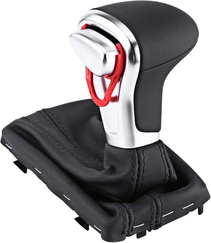 Zoternen - Yctze Schaltknaufmanschette, 1 Stück. Schwarze Ledermanschette für den Schaltknauf, passend für Audi A5 A4L Q...