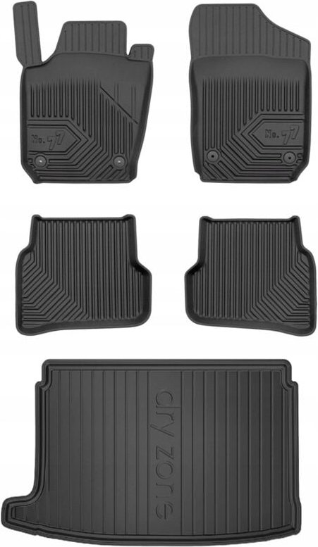 Thumbnail - SET 77 Fußmatten und Fußmatten VW Polo 5 Schrägheck 2009-2017 g