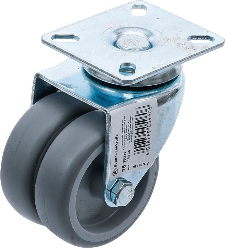 Doppel-Lenkrolle ø 75 mm