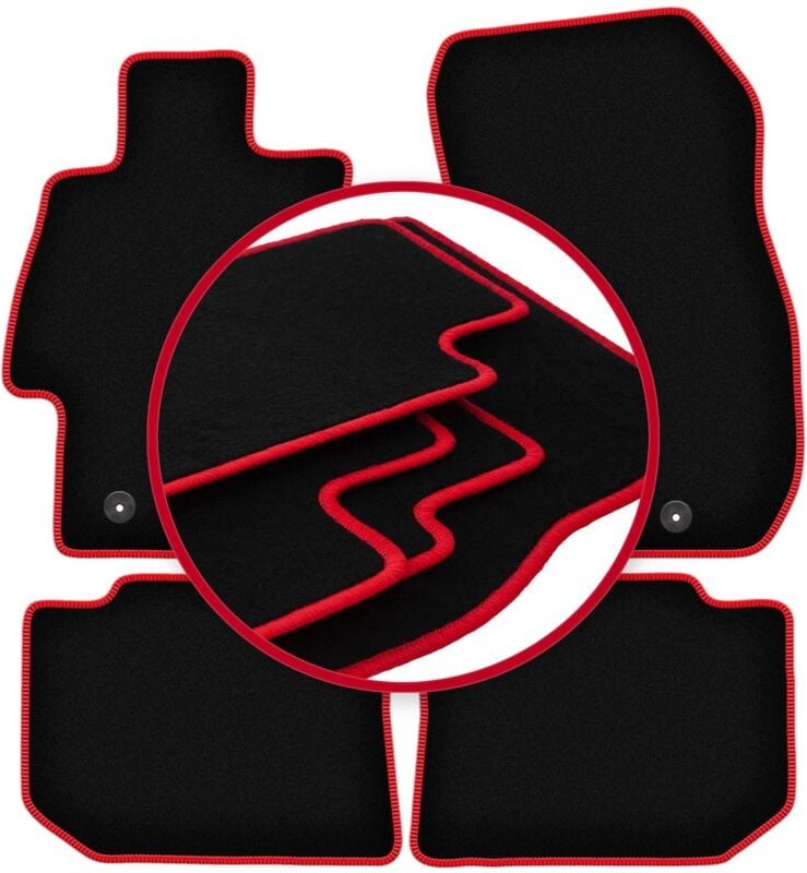 CARLUX-RED Autofußmatten für: Subaru Legacy VI Limousine (2014-2019)