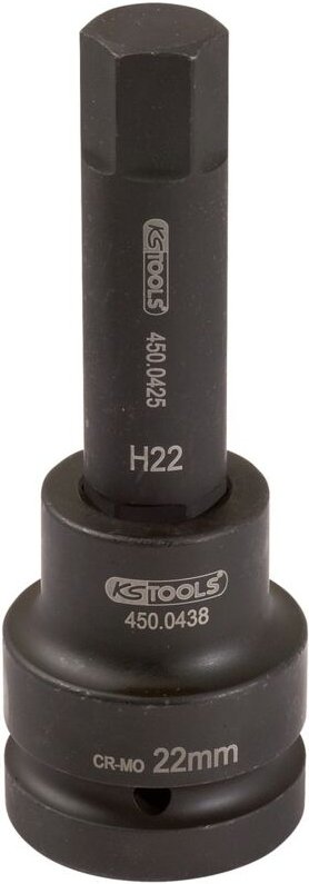 1' Kraft-Bit-Stecknuss Innensechskant, lang, 30 mm