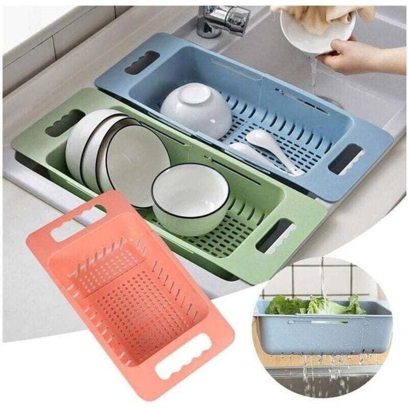 Ausziehbares und verstellbares Abtropfgestell, Küchenzubehör – - Ymyny