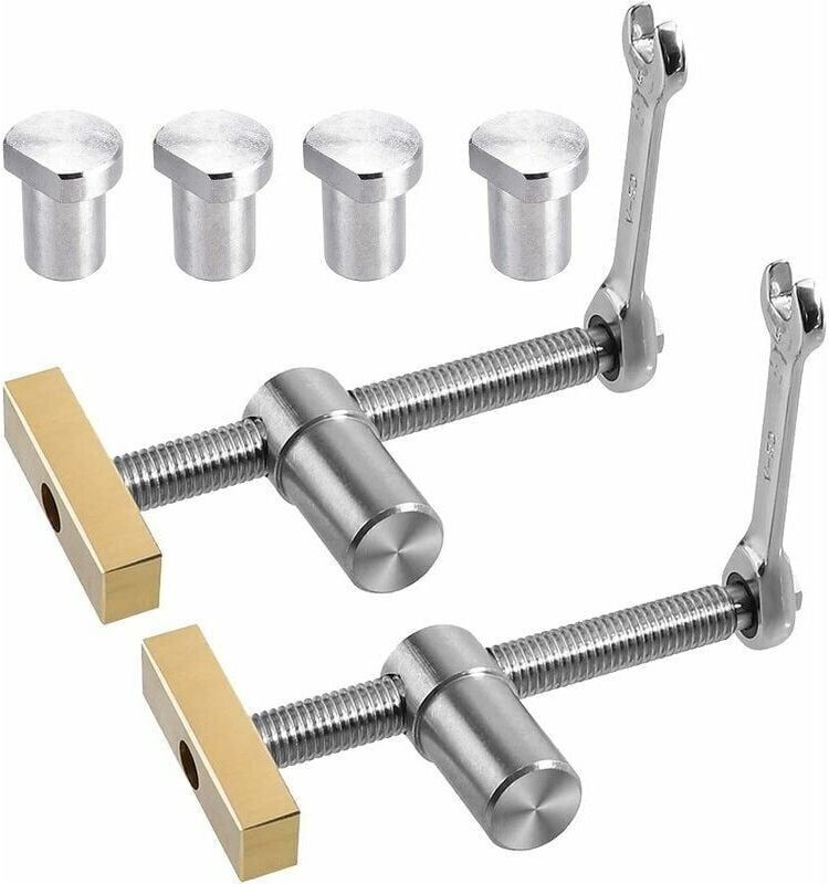 2er-Pack Schnellspanner für Tischwerkbänke mit 4 Bankhaken für 20-mm-Loch, DIY-Positionierungs-Werkbankanschlag und Schn...