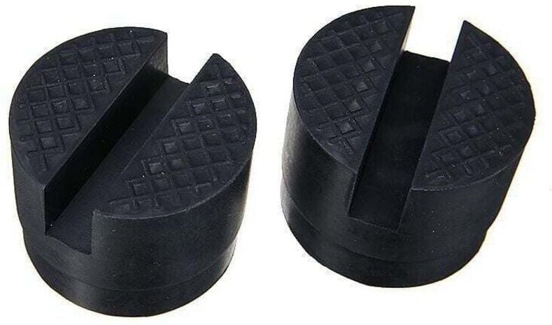 Schwarz, 2 Stück) Gummiblockpolster, Auto-Hydraulikwagenheber-Polster, Wagenheber, solide Autohebebühne, schützt den Unt...