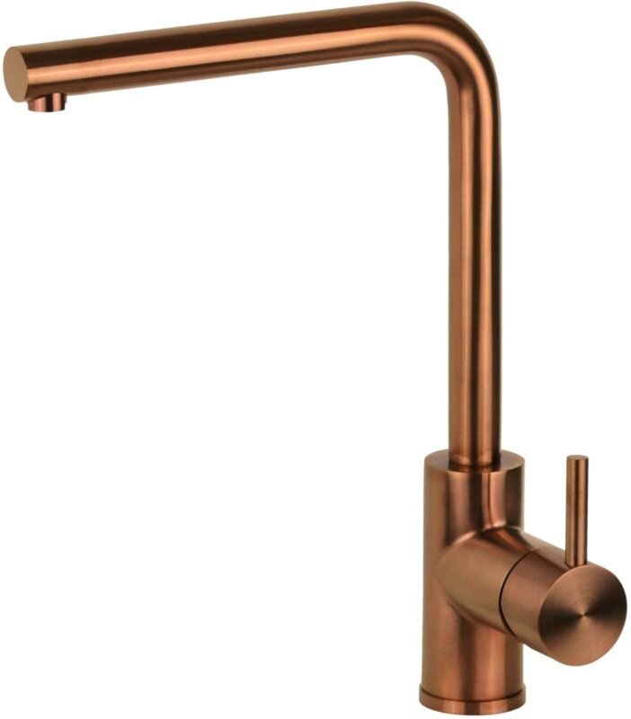 Pollini Acqua Design - Küchenspülenmischer gebürstetem kupferfarbenem Edelstahl mit PVD-Beschichtung verstellbarem Ausla...