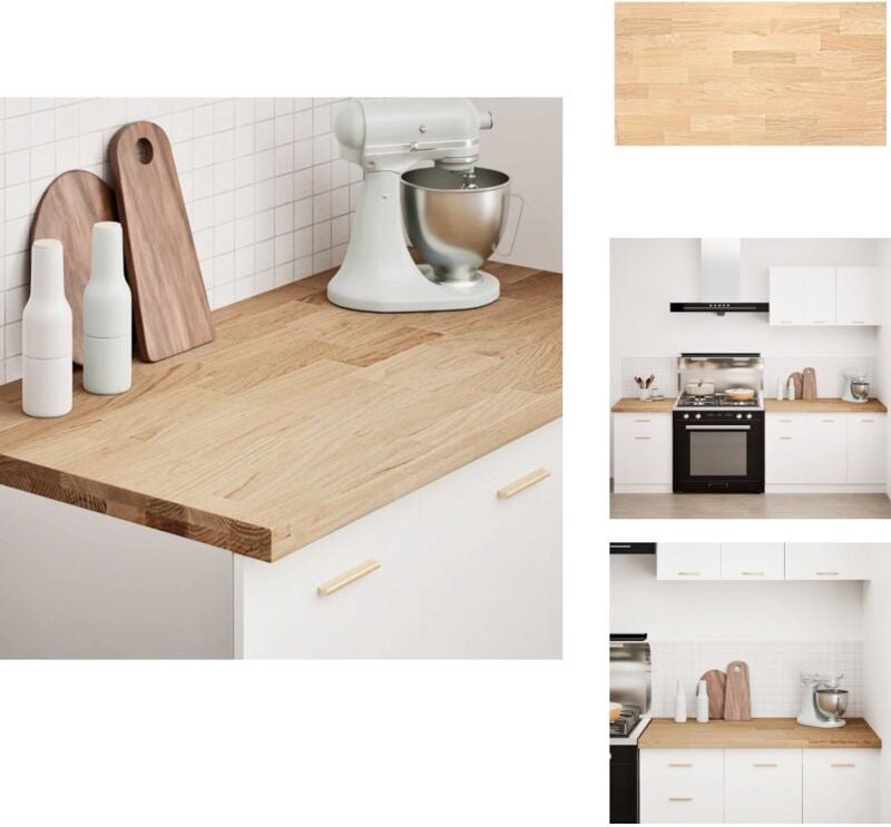 Küchenarbeitsplatte 120x63,5x4 cm Massivholz Eiche Rechteckig - Küchenarbeitsplatte - Küchenarbeitsplatten - Arbeitsplat...