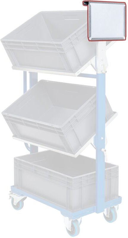 Kongamek Dokumentenhalter in DIN A4, quer als Zubehör für Eurokistenwagen