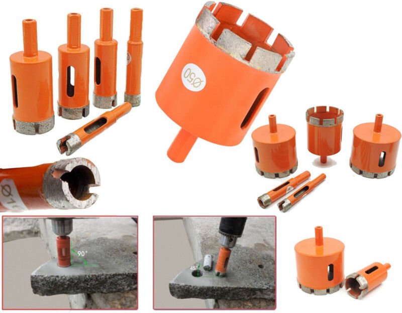 Trade Shop Traesio - Trade Shop - diamantbecherfräser diam. ø 14-50 mm für glas-marbel-keramik und glas-keramik -