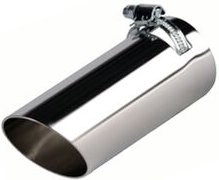 Auspuffblende universal Edelstahl 50mm rund Anschluss 32-45mm