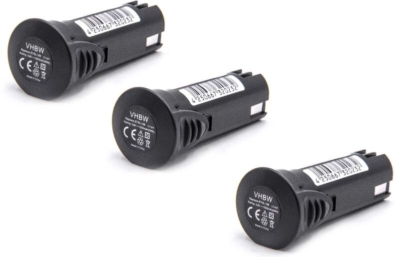 Vhbw - 3x Akku kompatibel mit Panasonic EZ7411, EZ7411LA1J, EZ7411X, EZ7410X Elektrowerkzeug (1500 mAh, Li-Ion, 3,6 v)