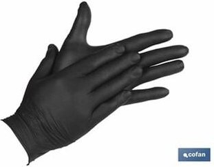Karton mit 100 Stück schwarzen Nitrilhandschuhen t - xl