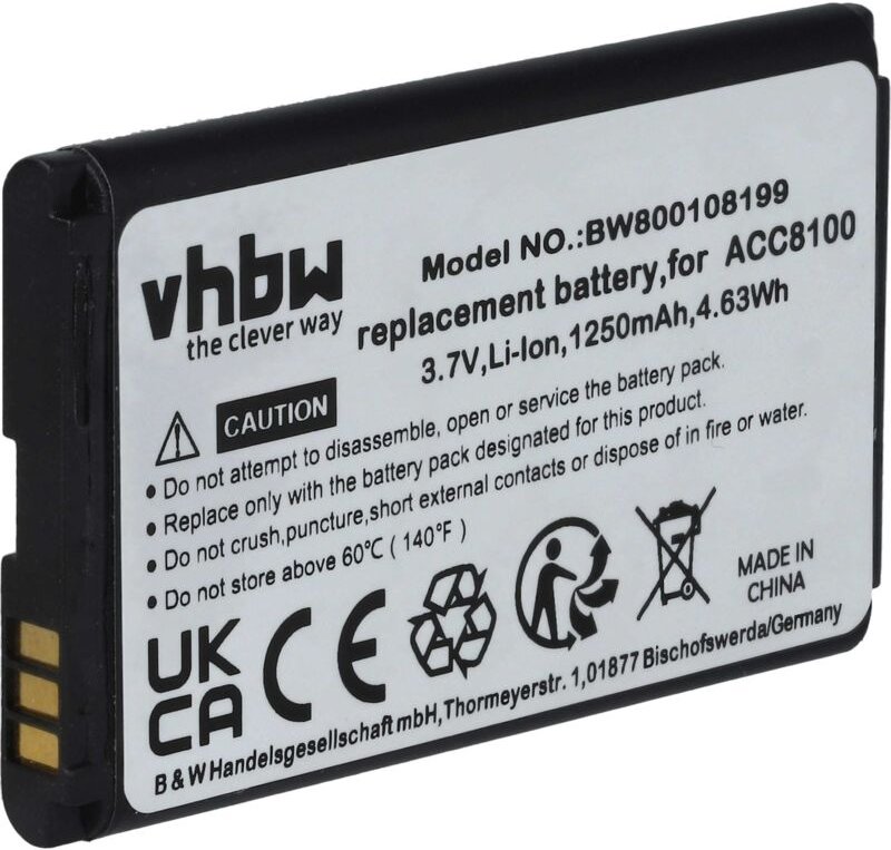 Akku kompatibel mit Philips Pocket Memo DPM6000, DPM7000, DPM8000, DPM8100, DPM8500 Diktiergerät (1250 mAh, 3,7 v, Li-Io...