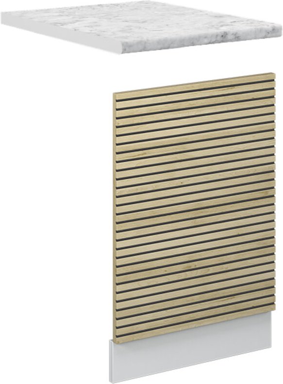 Vicco - Geschirrspülblende Fame-Line, Eiche Paneel, 45 cm , ap Marmor