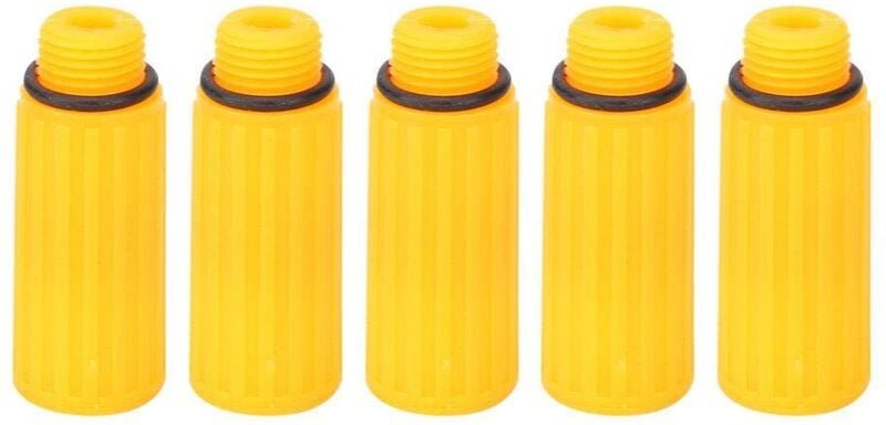 Luftkompressorteile, 5 Stück 15,5 mm gelbe Atemstangenentlüftungskappe für Luftkompressorpumpe, und zu verwenden, lange ...