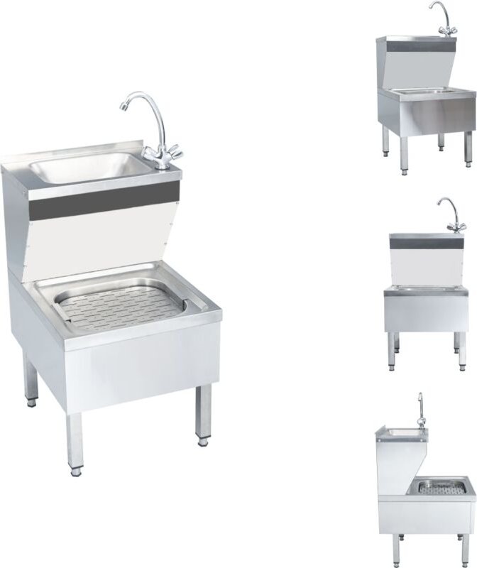 Küchenspülen & Spülbecken - Living Gastro-Handwaschbecken mit Wasserhahn Freistehend Edelstahl - Silber