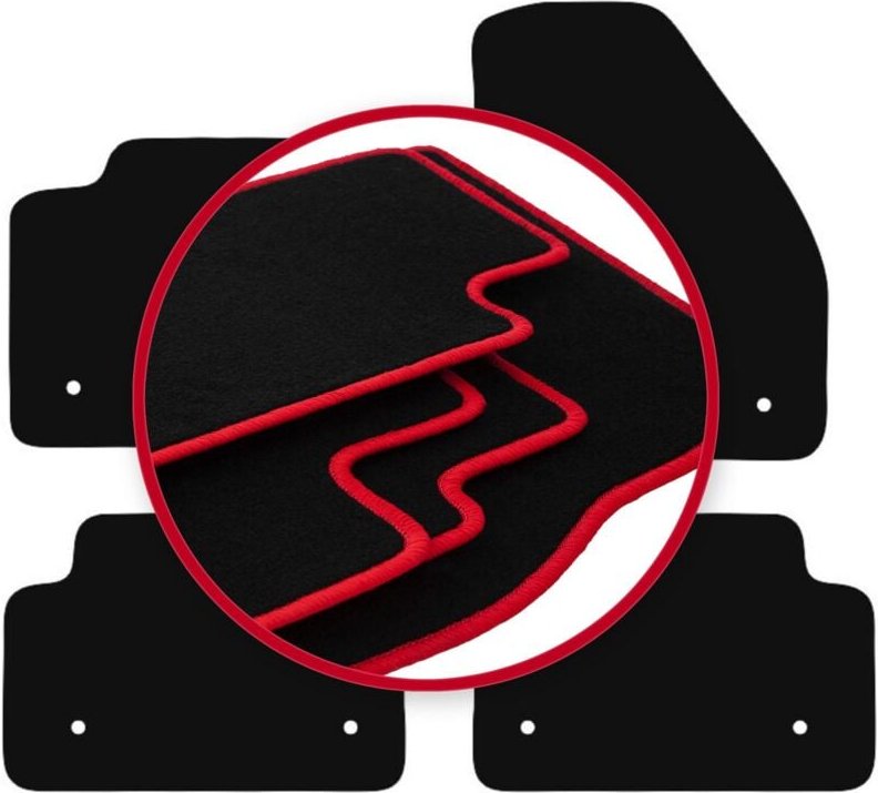 CARLUX-RED Autofußmatten für: Jaguar E-Peace SUV (2017-)