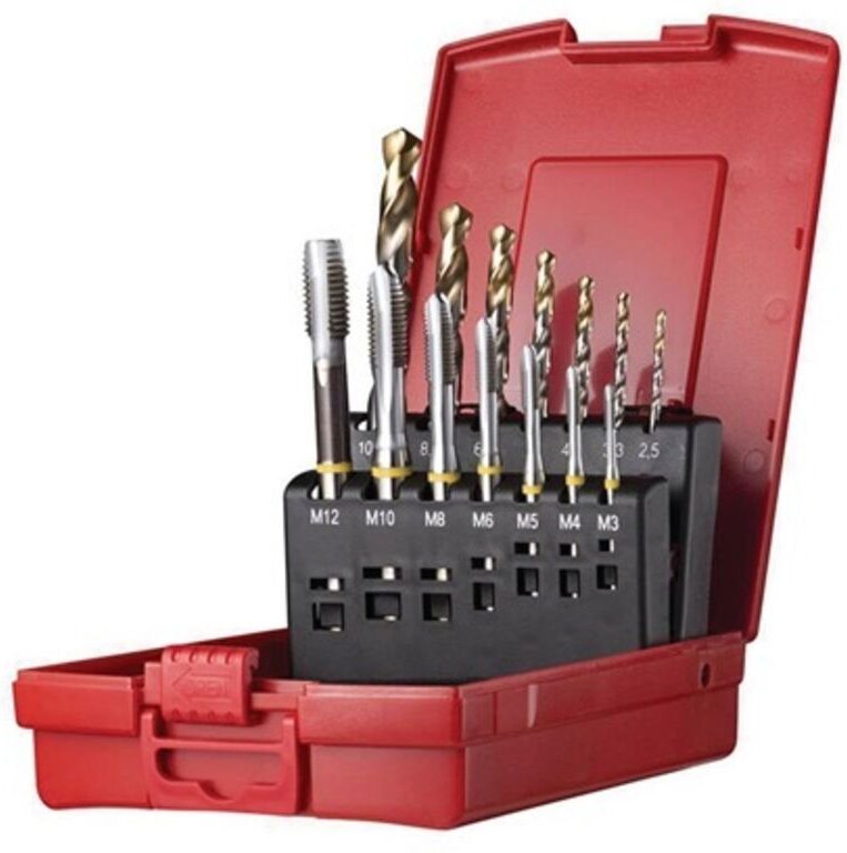 Dormer - Maschinengewindebohrerset Nr.303 bn L114 M3-M12 14tlg.HSS-E pm Ku.-Kass.