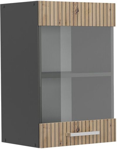 Küchenglasschrank R-Line, Artisan-Eiche, 40 cm, Vicco