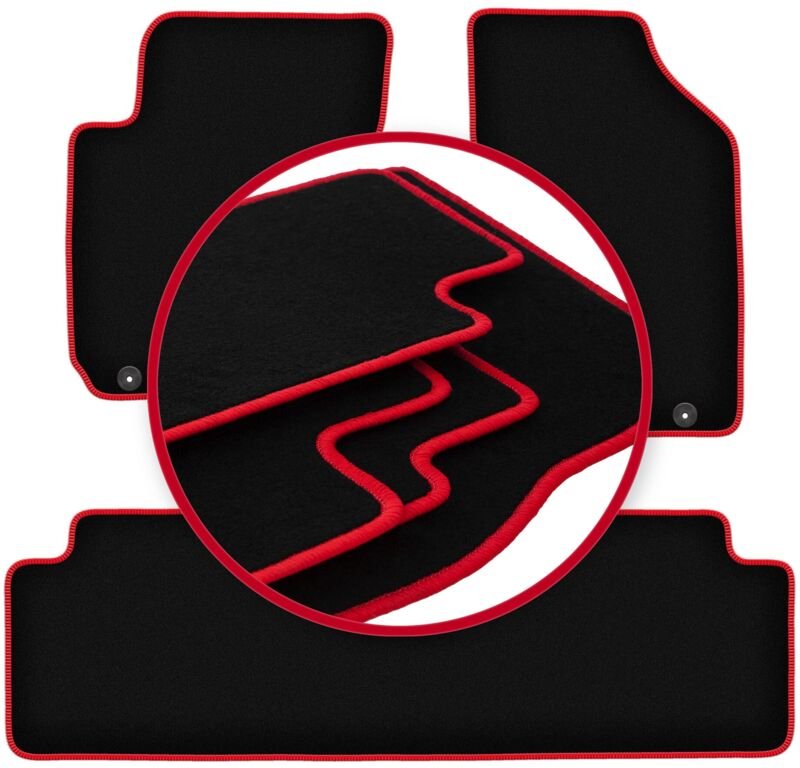 CARLUX-RED Autofußmatten für: Kia Sportage II SUV (2004-2010)