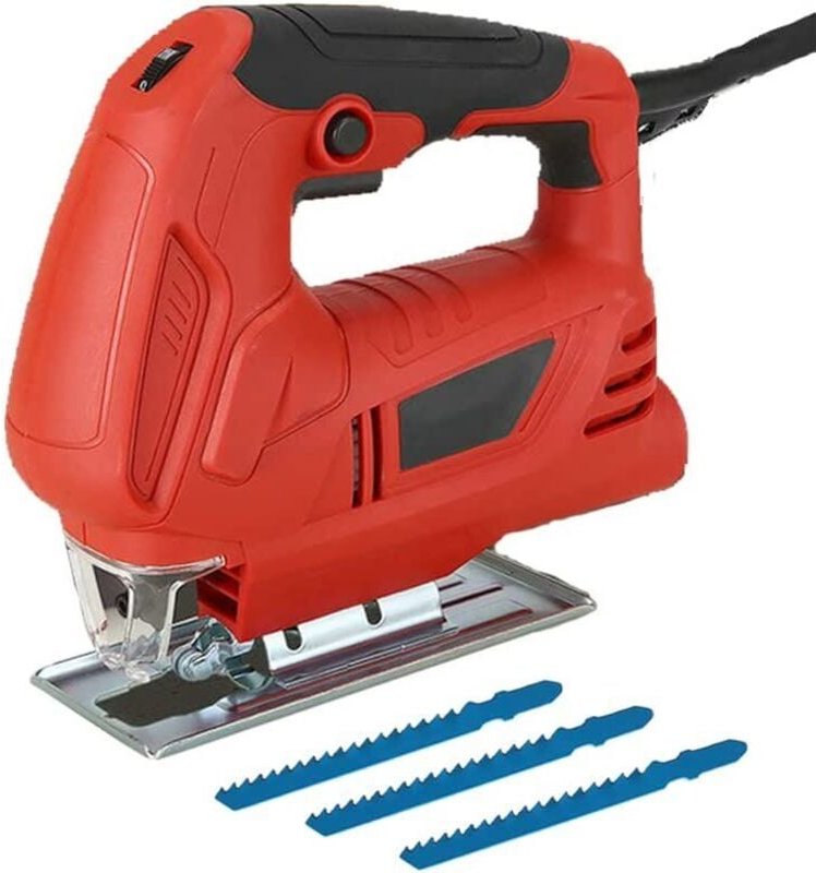 Mawiron - Elektrische Stichsäge mit 500 w für die Holzbearbeitung, 6 variable Geschwindigkeiten, Schrägschnitt: ±45° mit...