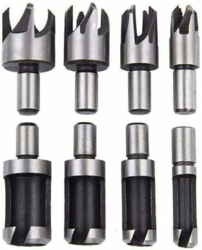 Linghhang - 8-teiliger Holzdübelschneider, Holzdübelbohrer, Holzdübelschneider, Schneidwerkzeug zur Herstellung eines Ho...