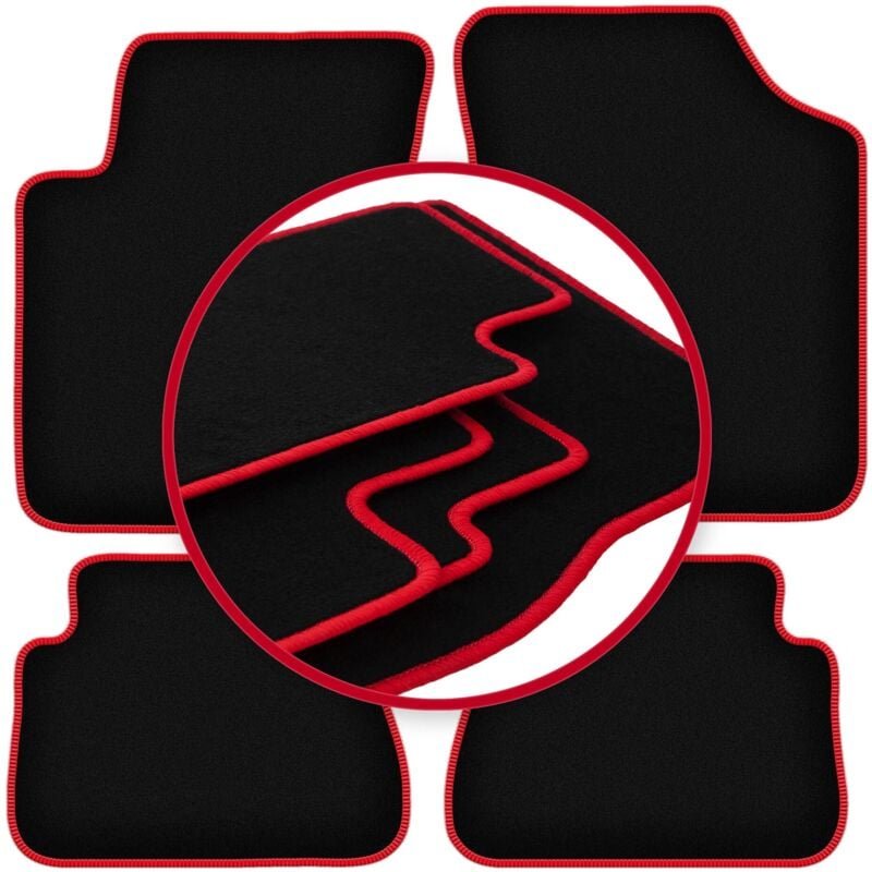 CARLUX-RED Autofußmatten für: Kia Picanto I Fließheck (2003-2011)