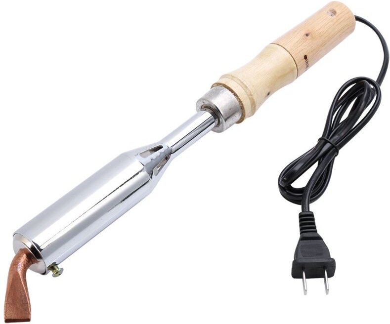 Ej.life - Jadpes Lötkolben-Kit, 1 Stück 220 v elektrischer Lötkolben, wunderschön geschweißter Meißel, spitz, Holzgriff,...