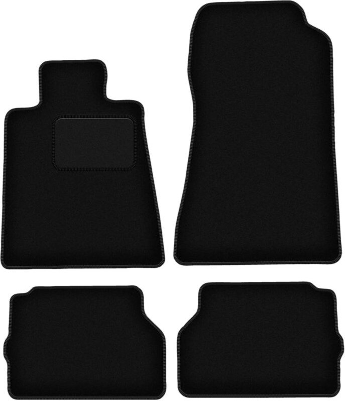 Schwarze Veloursmatten für: Mercedes C140 / W140 Coupé (1992-1999)
