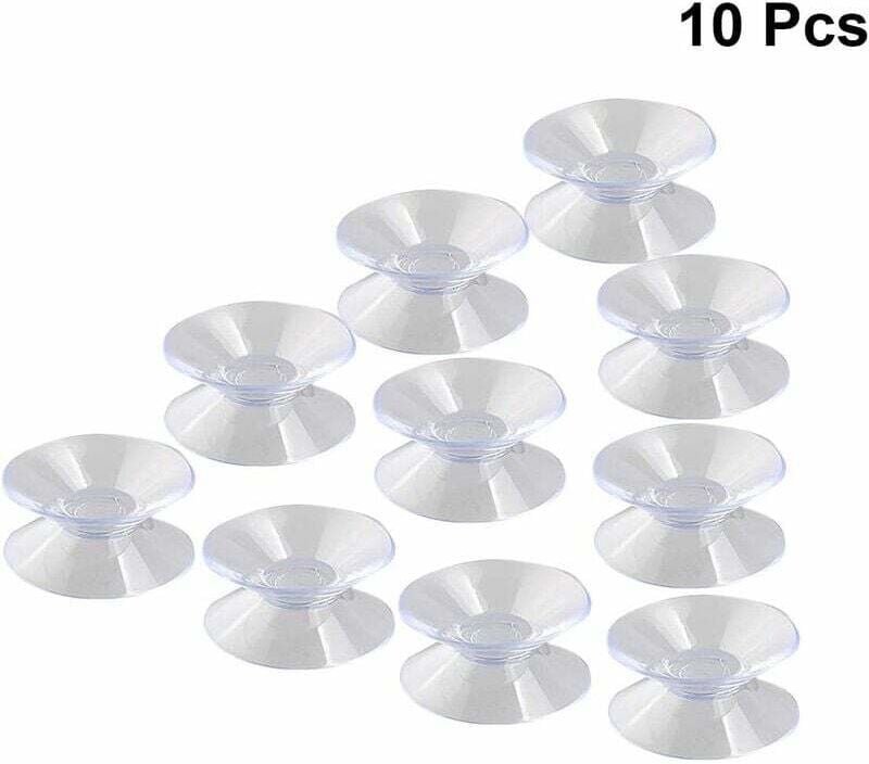 Thumbnail - Packung mit 100 einseitigen Doppel-Saugnapfplatten – Saugnäpfe für Glas, Kunststoff – 30 mm Breite - Ahlsen